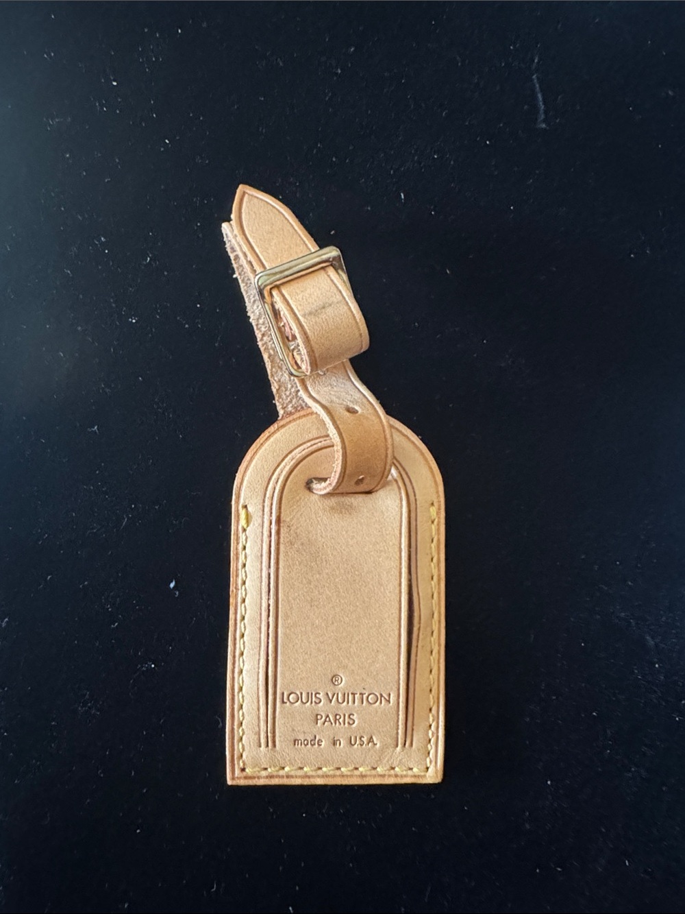 Louis Vuitton Tan Vachetta Leather Luggage Tag